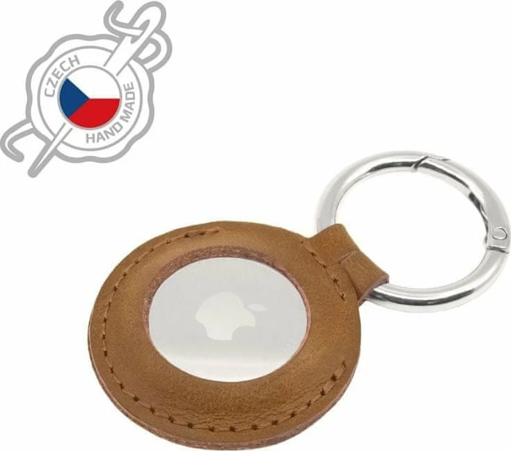 Mbështjellës Fixed për AirTag FIXWAT-C2-BRW lëkurë gjedhi italiane me keychain, kafe