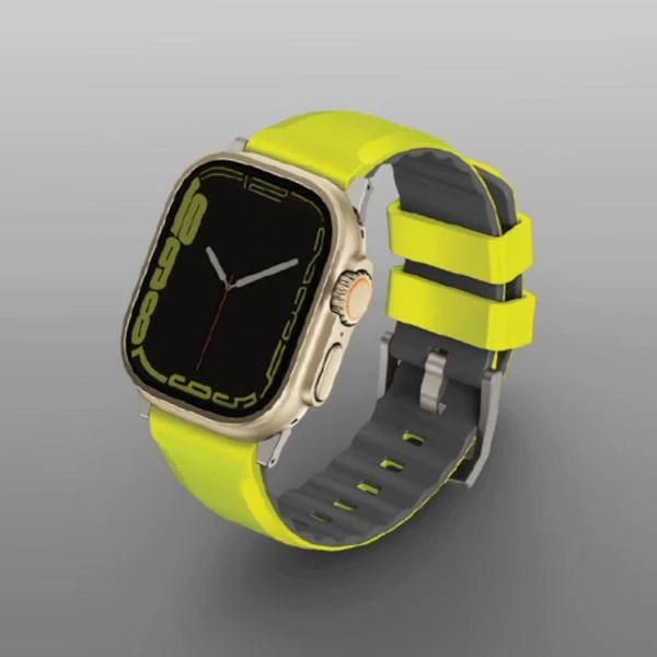 Rrip silikoni për Apple Watch UNIQ Linus Airosoft, 42/44/45/49mm, lime