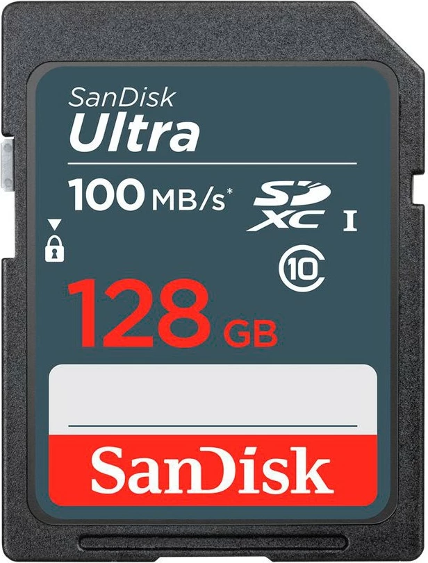 Kartelë SD SanDisk Ultra 128 GB, SDXC, UHS-I, e zezë