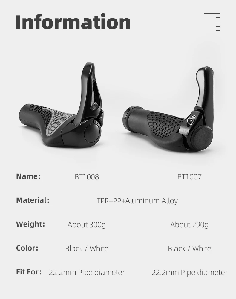 Doreza biçiklete Rockbros BT1007B me horns, e zezë