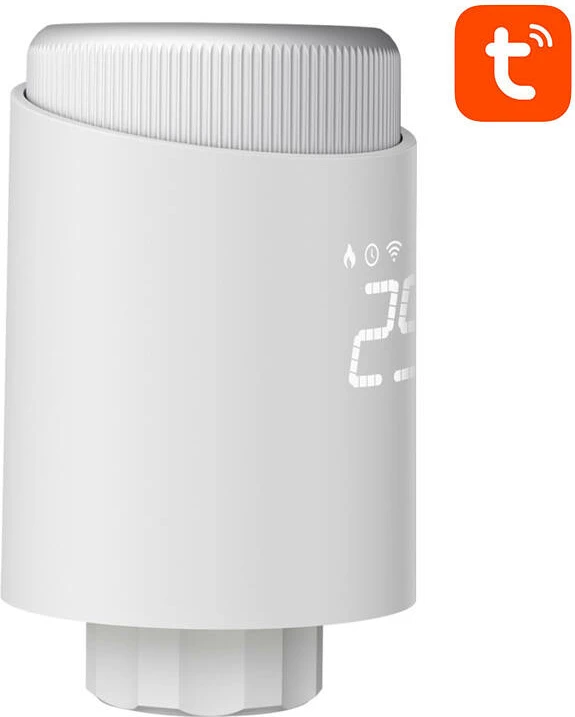 Kokë termostatike smart Avatto TRV10, Zigbee, Tuya, e bardhë