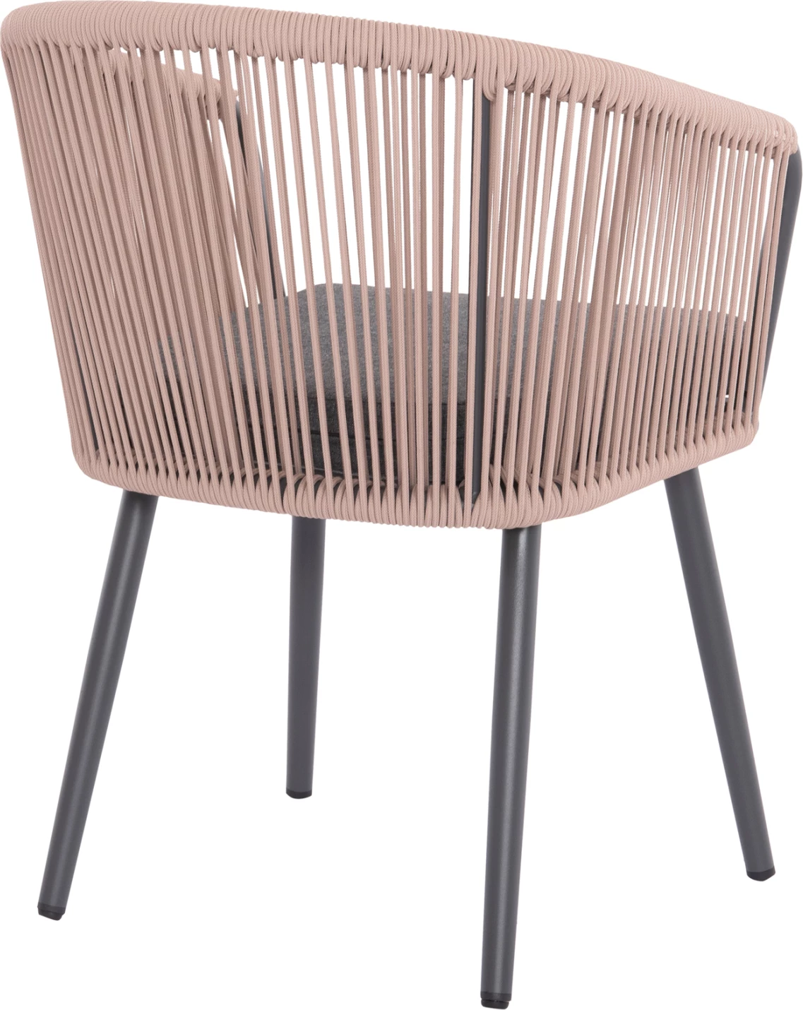 Karrige për ngrënie HARRIET FH5548.12, alumini, kornizë antracit-bezhë, set prej 4 copë, 60x62x80.5 cm