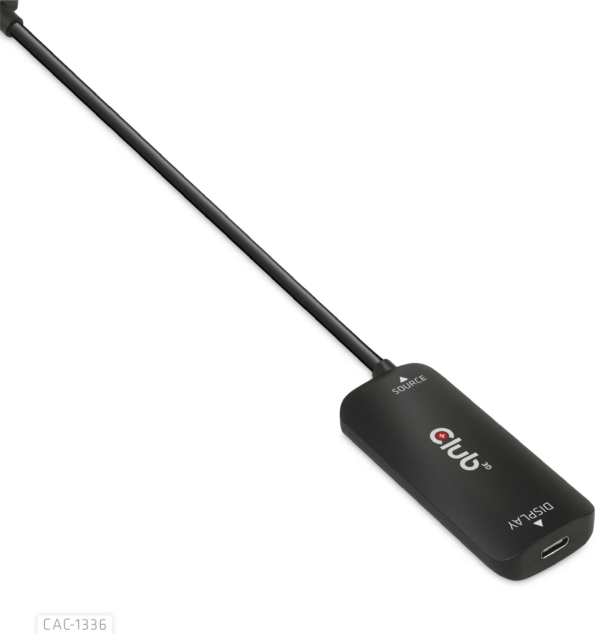 Adapter Club3D HDMI + MicroUSB në USB-C 4K120Hz, i zi