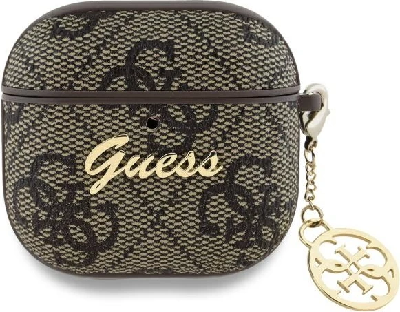 Mbështjellës Guess 4G Charm Collection për AirPods 4, Kafe