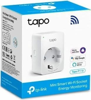 Prizë smart Wi-Fi TP-LINK Tapo P110 me monitorim energjie, e bardhë, 2 copë