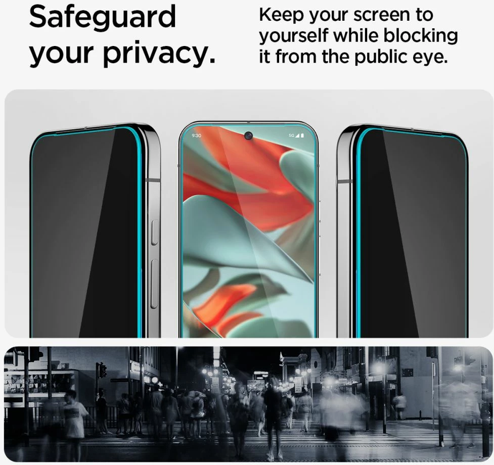 Xham mbrojtës Spigen Glas.TR EZ Fit Privacy për Google Pixel 9 Pro XL, 2 copë