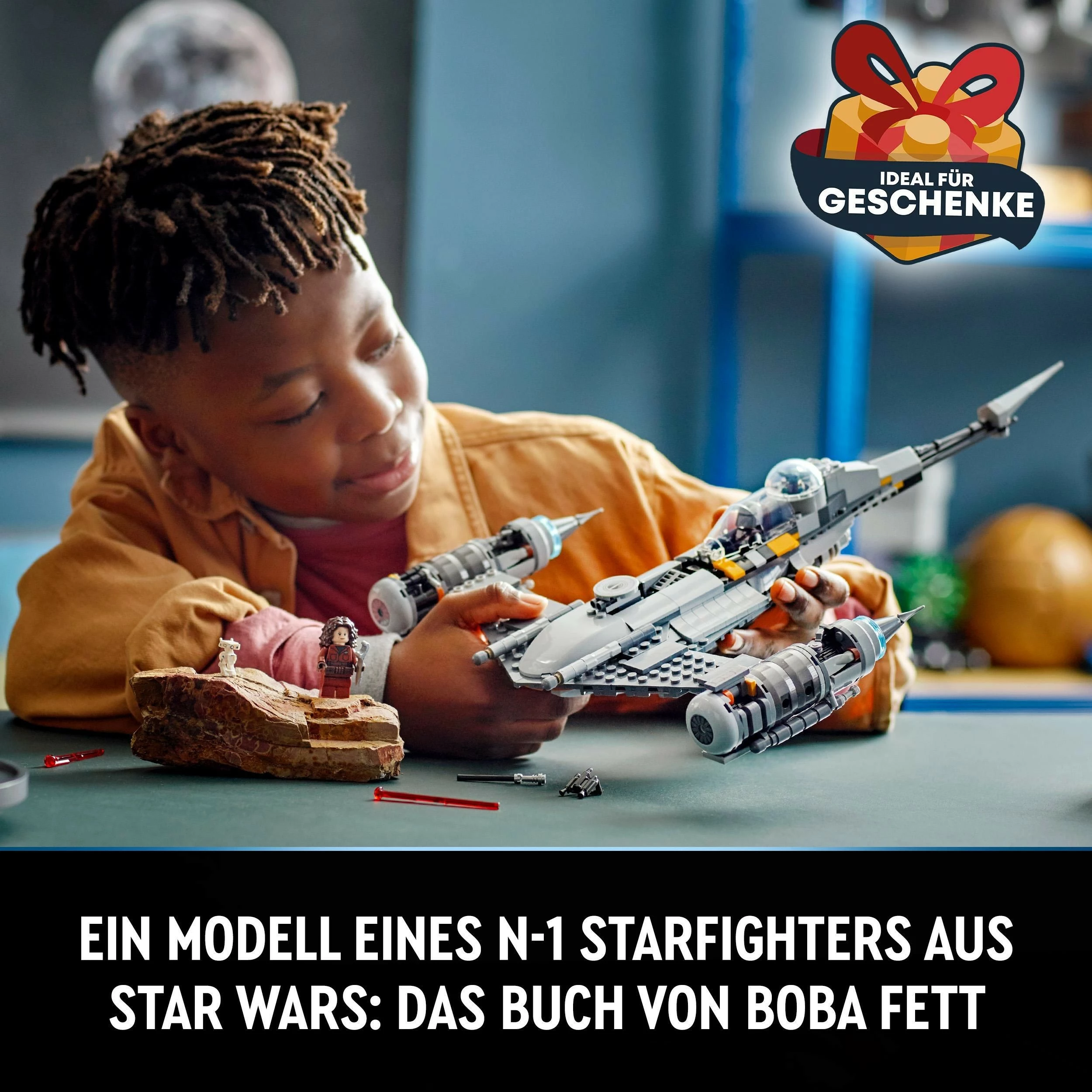 Set ndërtimi LEGO Star Wars The Mandalorian’s N-1 Starfighter, 412 pjesë, plastikë, shumëngjyrësh