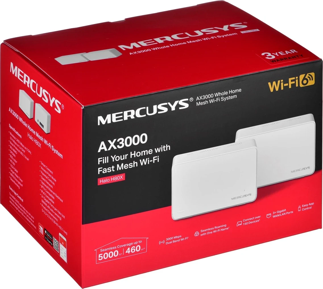 Sistemi i Wi-Fi Mesh për të gjithë shtëpinë Mercusys AX3000