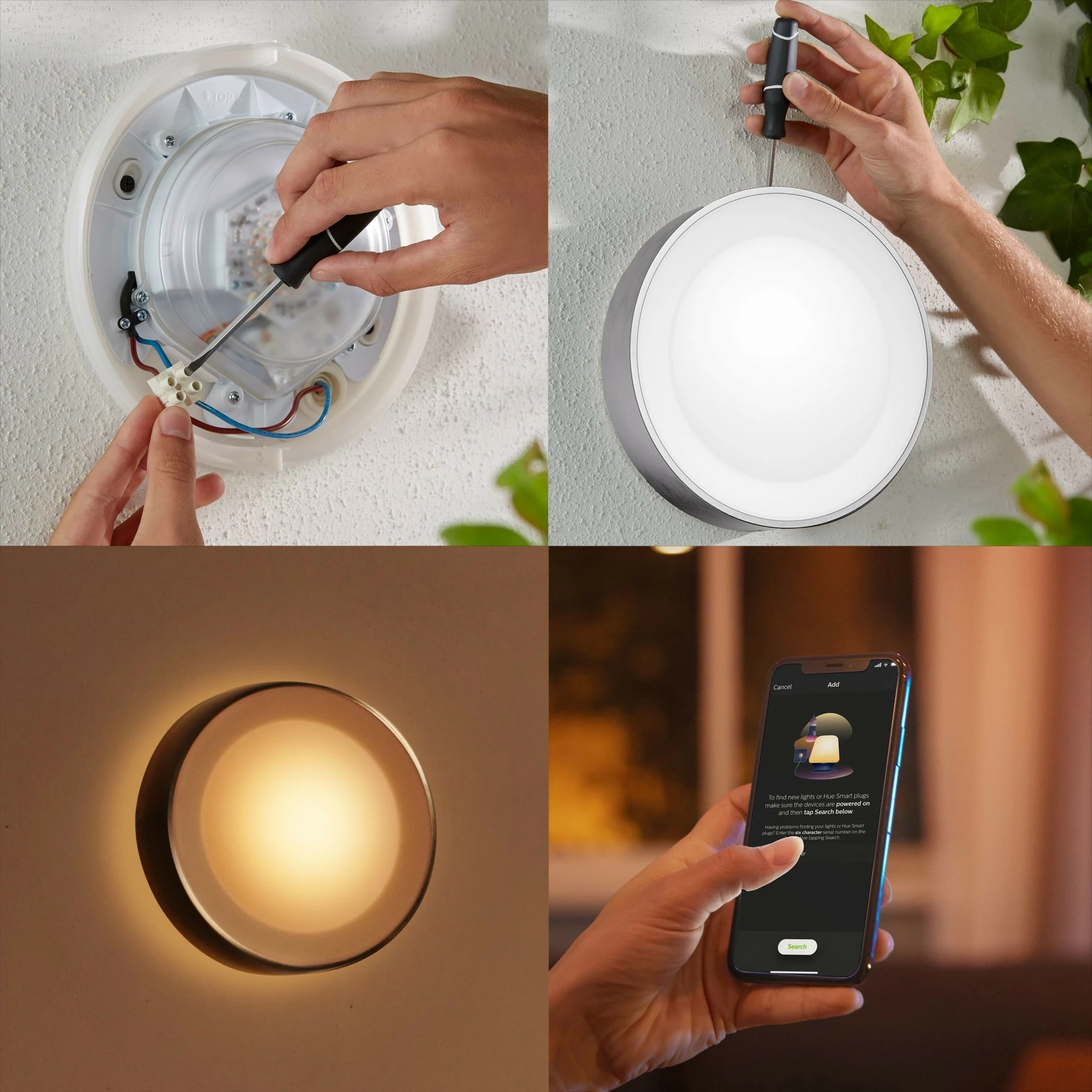 Dritë muri Philips Hue Daylo, LED, çelik inox, ngjyra të ndryshme