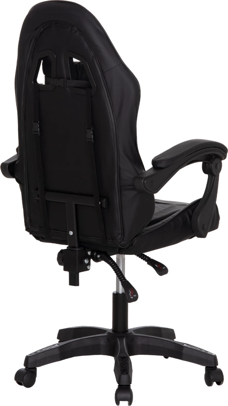 Karrige gaming STRATUS FH1231.01, e zezë, me jastëkë për mes dhe qafë, 62x62x119cm