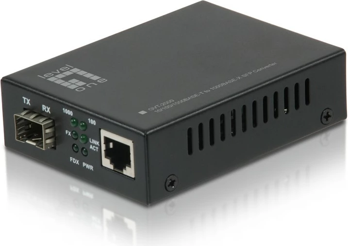 Konvertues media LevelOne RJ45 në SFP, Gigabit, 1000 Mbit/s