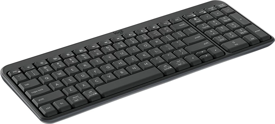 Tastierë wireless Logitech K250 2.4GHz/BT US Int'l, me numpad, me 2x AAA, graphite