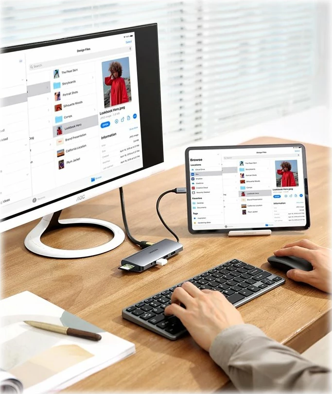 USB Hub Ugreen CM179, 10-në-1, USB-C, HDMI 4K, VGA, Ethernet, 100W, Space Gray