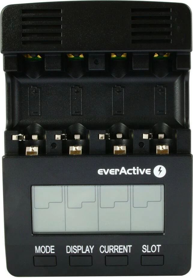 Karikues baterish everActive NC-3000, për AA/AAA/C/D, i zi