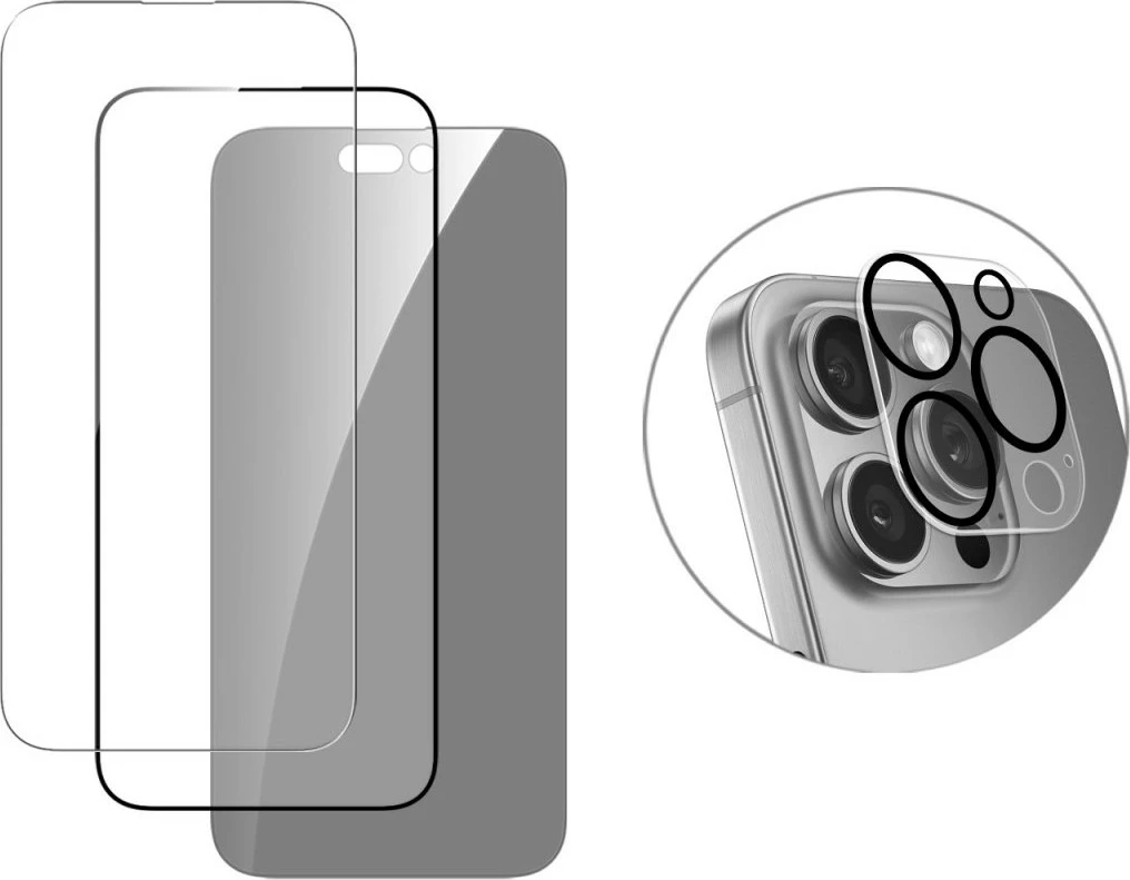 Mbështjellës 4smarts 541190, iPhone 16 Pro, i zi, gri, transparent, bardhë