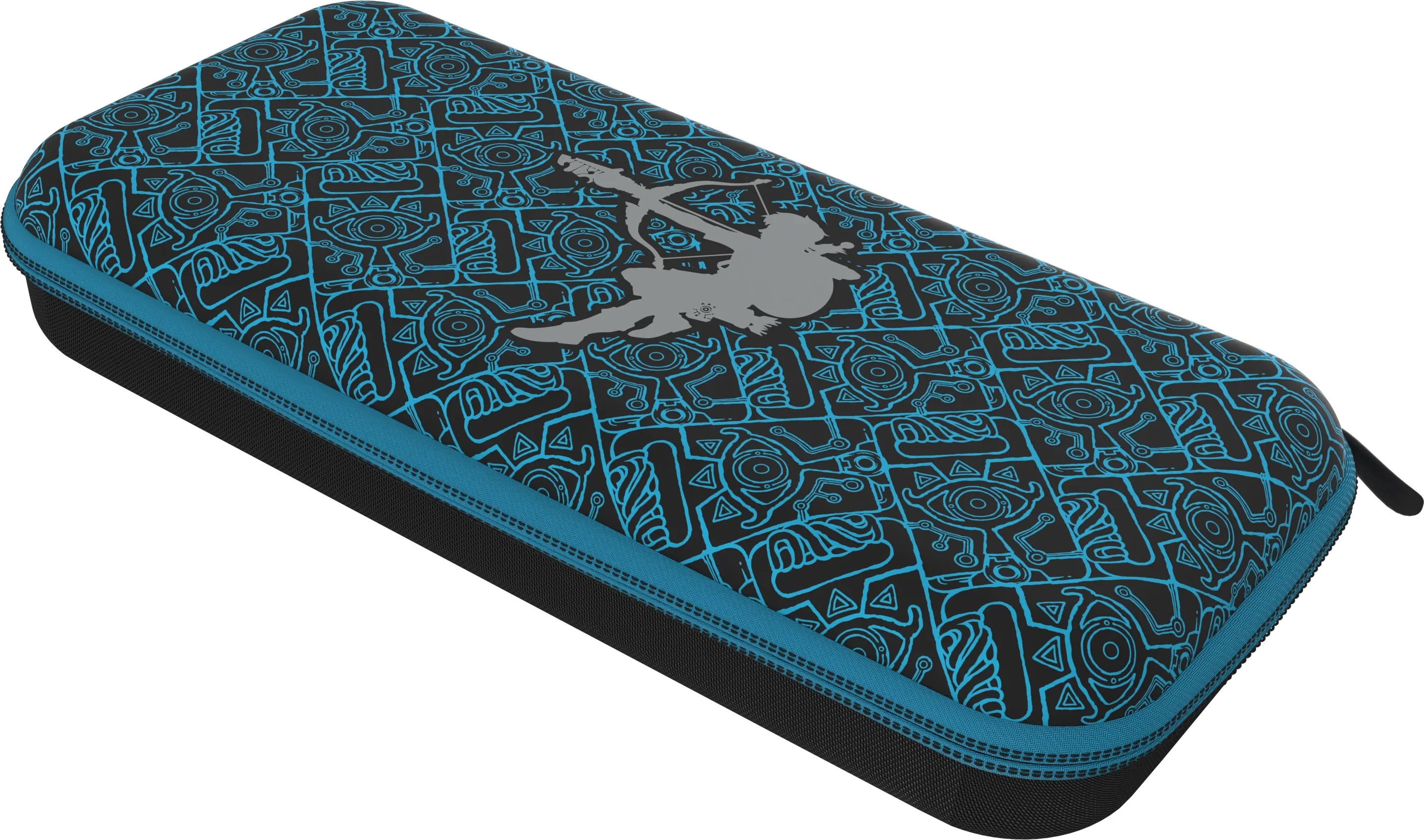 Çantë mbrojtëse PDP Deluxe Bag Glow in the Dark Link për Nintendo Switch/Switch Lite/Switch OLED, e zezë-blu