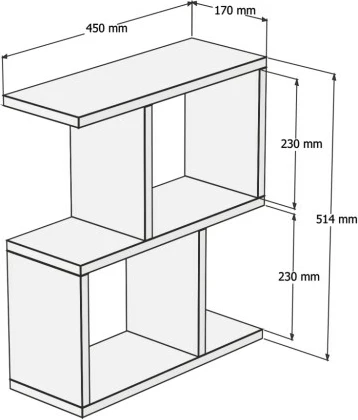 Tavolinë anësore Hanah Home, Zet, e bardhë
