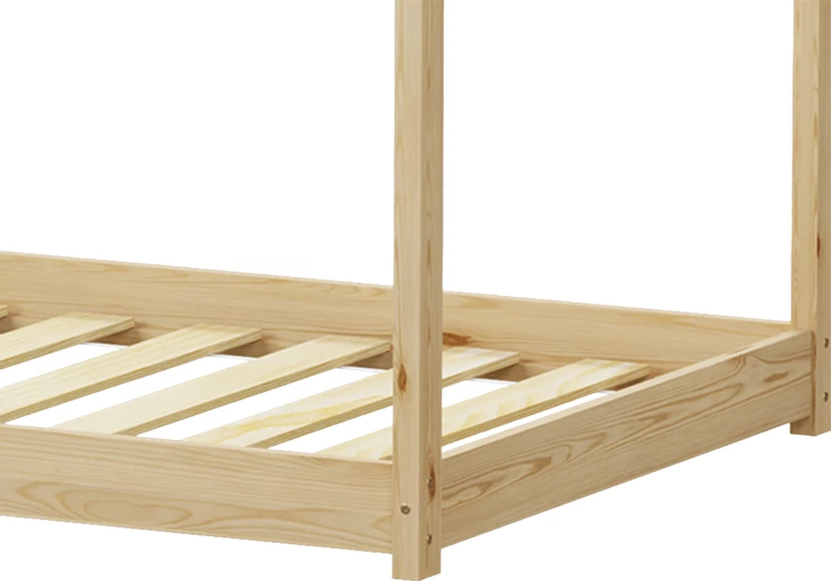 Krevat fëmijësh Nino Montessori, dru pishe, ngjyrë natyrale, 90x190cm