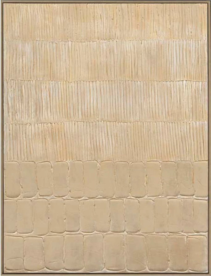 Pikturë dekorative ZEB, kanavacë, dru natyral, bezhë, 90x120x5cm
