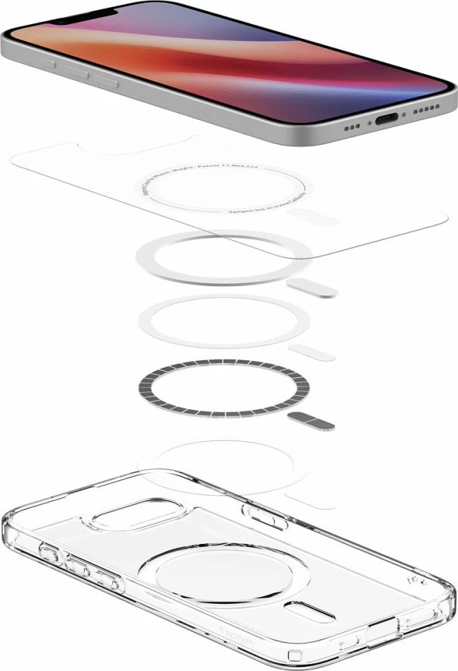 Mbështjellës Spigen Ultra Hybrid MagSafe për iPhone 16e, Transparent