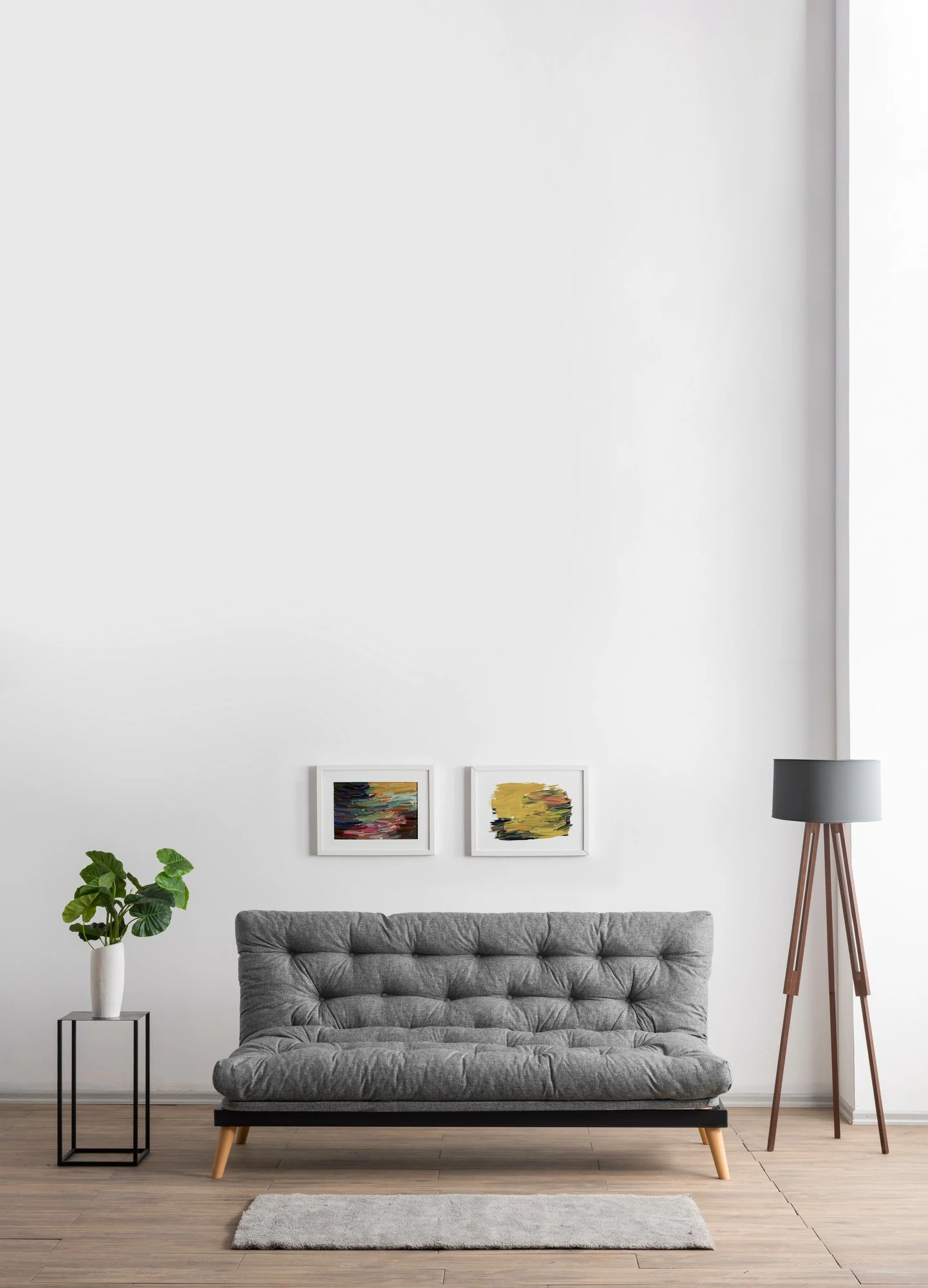 Divan-krevat treshe Atelier del Sofa, Saki, ngjyrë gri e çelët