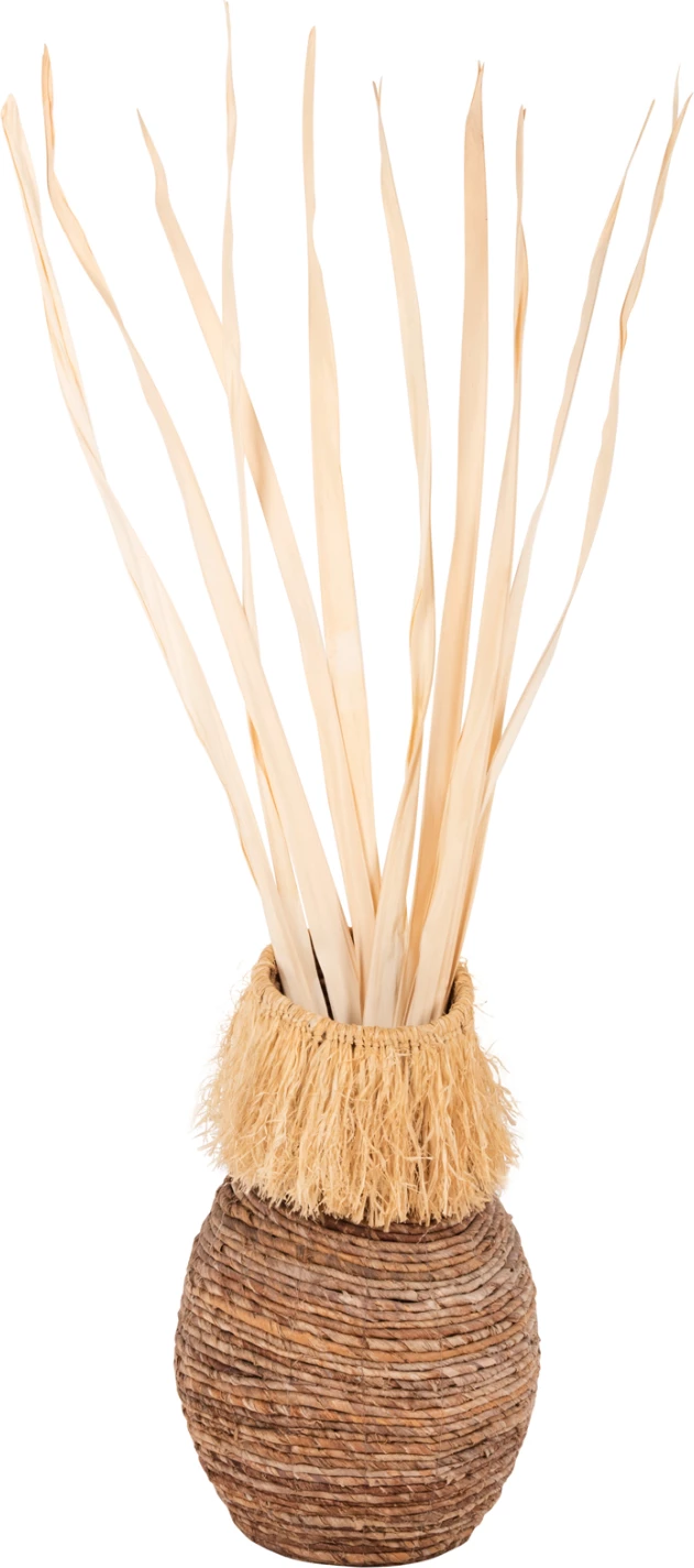Buqetë dekorative me gjethe të thata, FH7964, 10 copë, natyrale, 120 cm