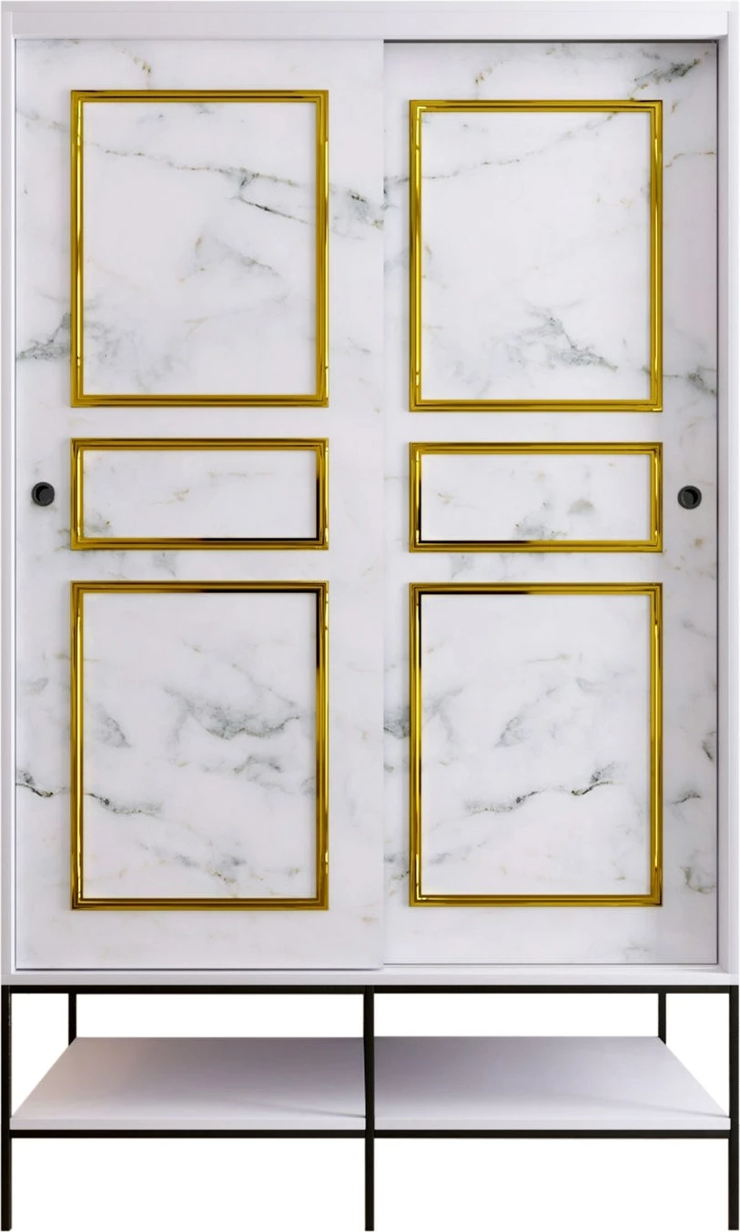 Dollap Hanah Home, Martin 120, bardhë, zi, ari