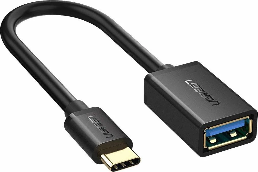 Adapter USB-A në USB-C OTG Ugreen 30701 USB 3.0, i zi
