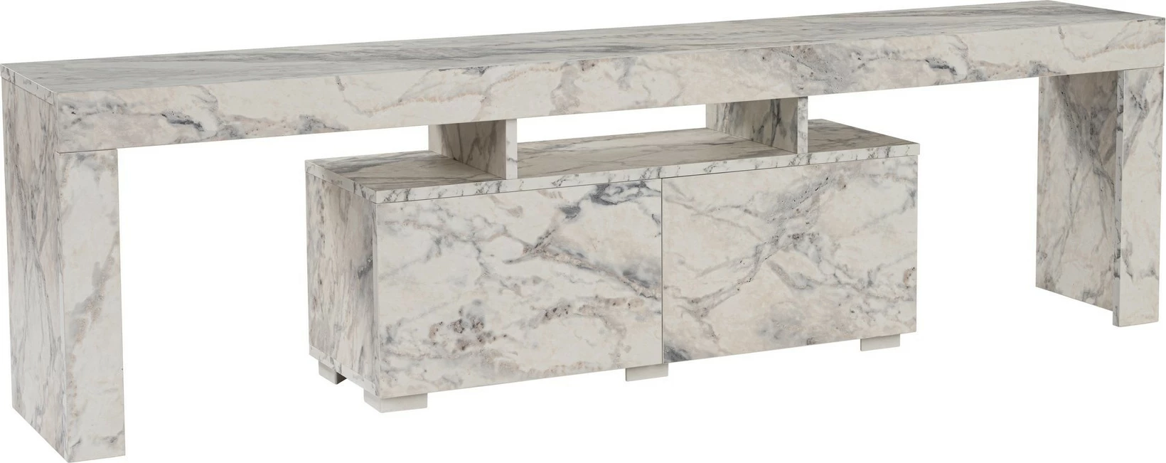 Komodë TV Nordure, Enclave, ngjyrë mermeri Fressia