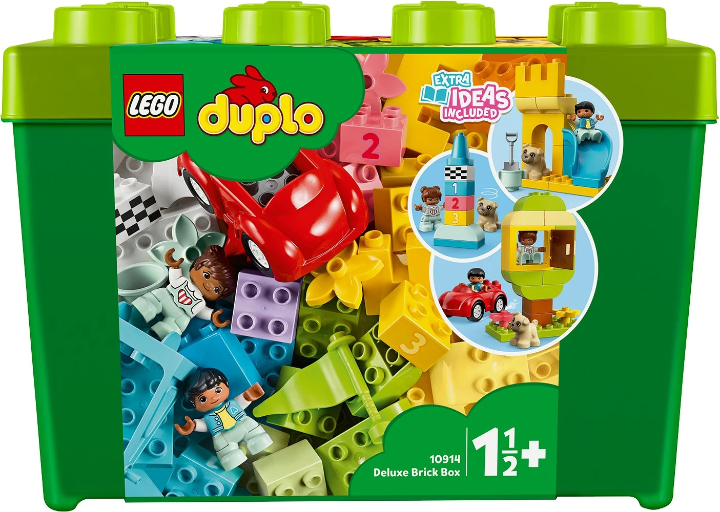 Set ndërtimi LEGO DUPLO Classic Deluxe Brick Box 10914, 85 pjesë, shumëngjyrësh