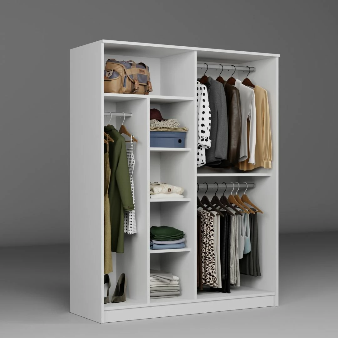 Dollap rrobash Skye Decor, i bardhë, Kardelen 1600-99