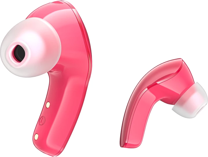 Kufje Acefast T9, wireless, Bluetooth 5.3, me ekran LED, të kuqe