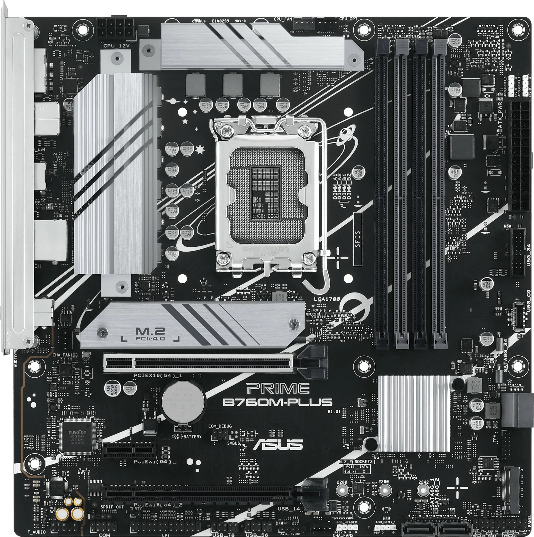 Pllakë amë ASUS PRIME B760M-PLUS, Intel, LGA 1700, DDR5-SDRAM, 192 GB