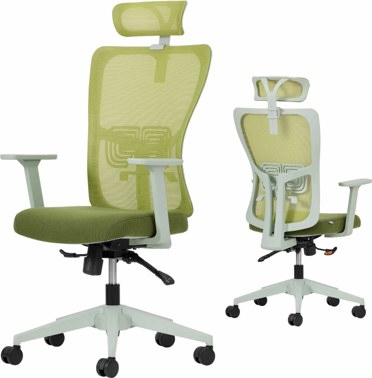 Set karrigash zyre (2 copë), Skye Decor, mbështetje mesit, 126, ngjyrë e gjelbër