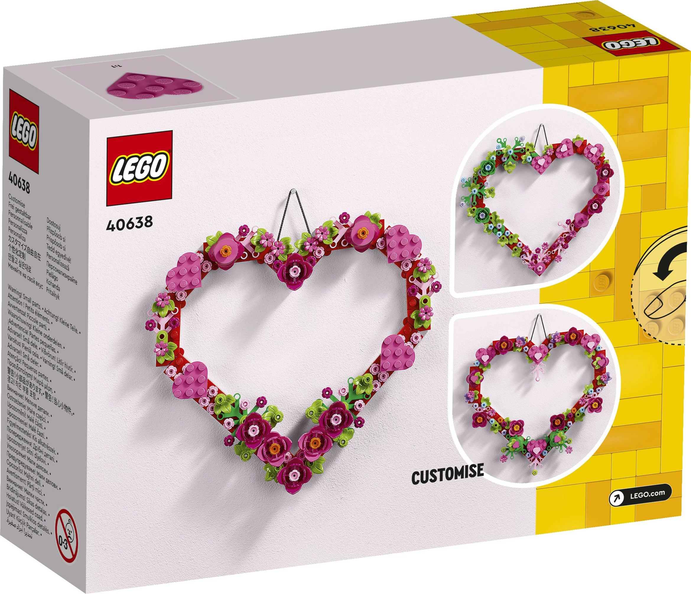Set ndërtimi LEGO, Ornament Zemër, 254 copë, Multingjyrësh