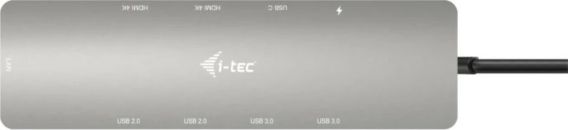 Stacion dokimi i-tec C31NANOHDM2D100, 2x HDMI, USB-C, 100W, Argjendtë