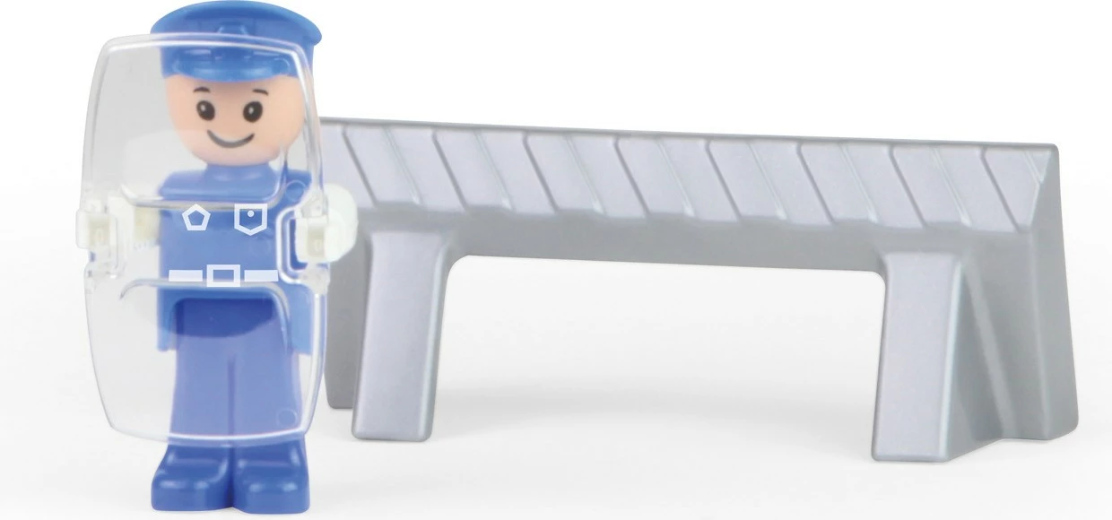 Set lodër makinë policie Lena Truxx me aksesorë, plastikë, blu/argjendtë