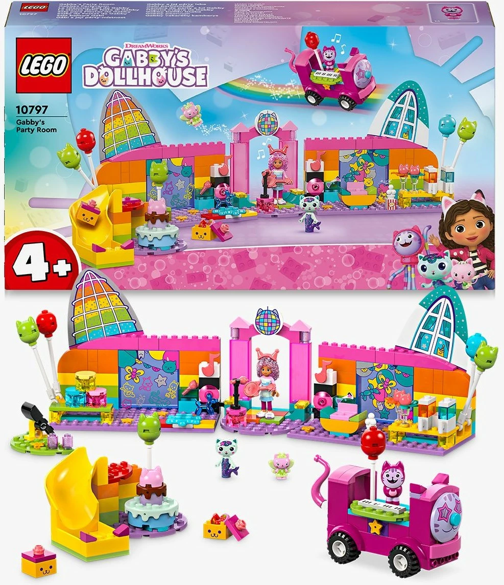 Set ndërtimi LEGO Gabby's Party Room, 252 pjesë, shumëngjyrësh