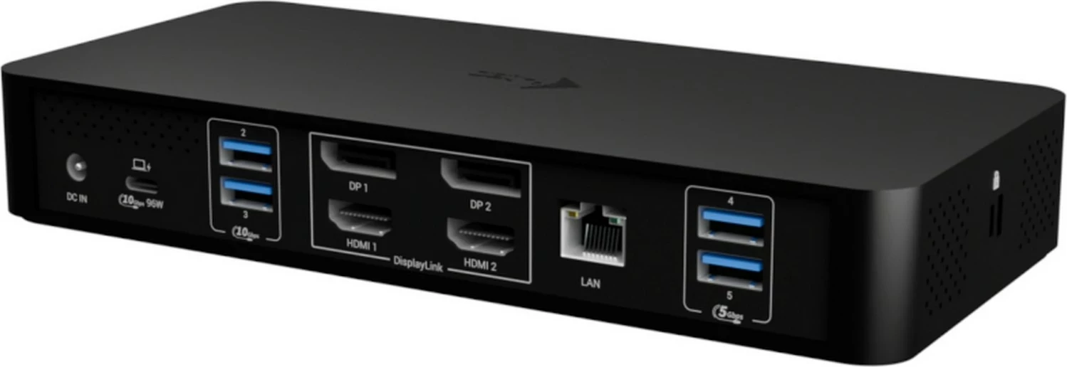 Kasë docking i-tec Universal Intelligent Dual Display Dock PD100W, e zezë