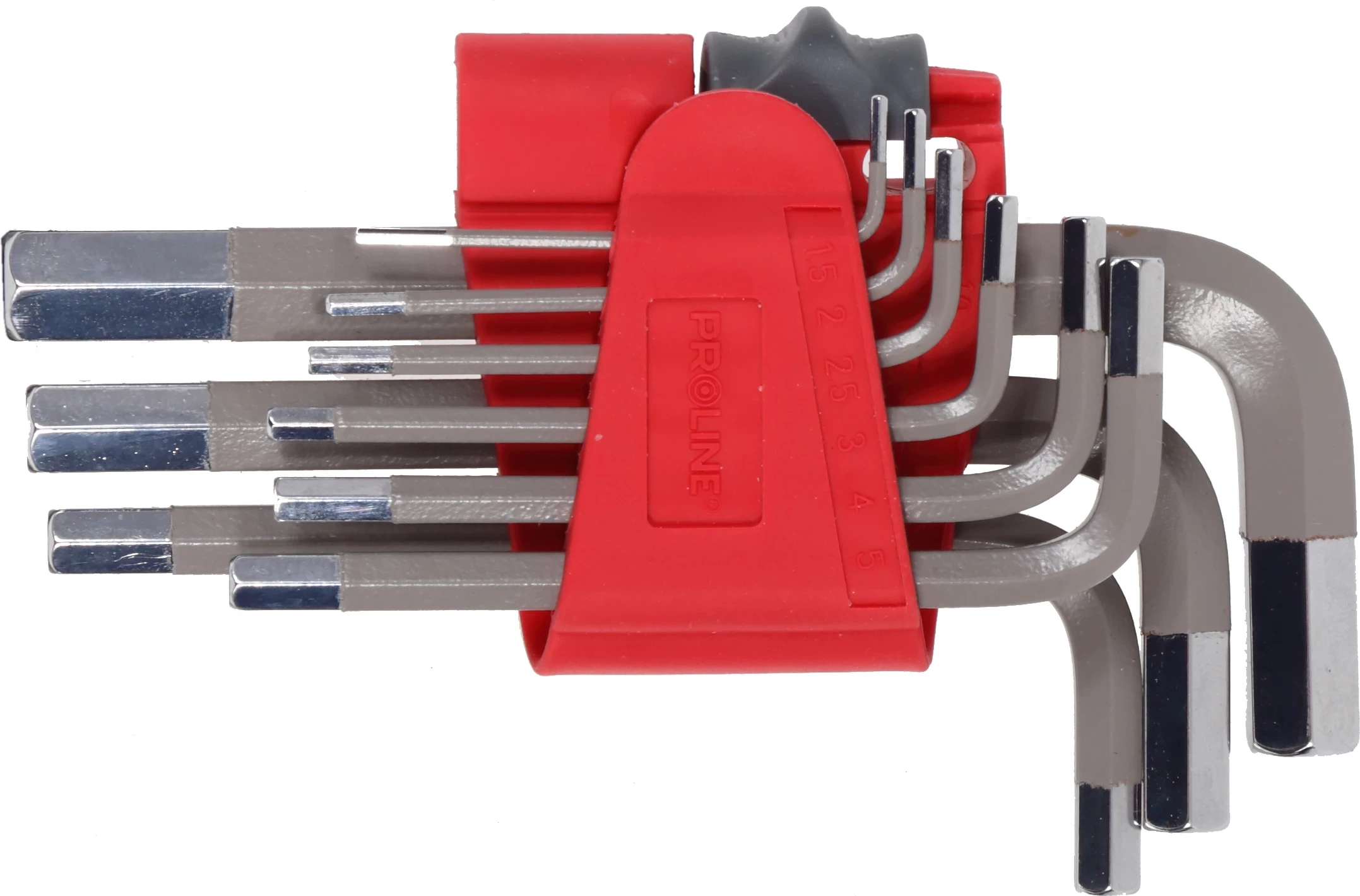 Set çelësa imbus Proline 48310, 1.5-10 mm, 9 copë, e kuqe