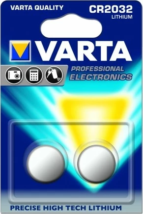 Bateri litium Varta CR2032, 3V, 20 copë (10 pako nga 2 copë), Argjend