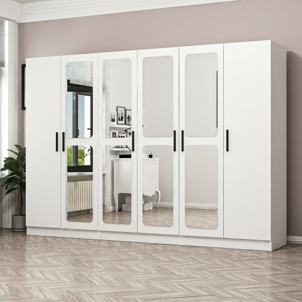 Dollap rrobash Skye Decor, i bardhë, 2440