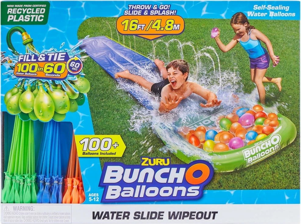 Rrëshqitëse uji ZURU Bunch O Balloons, 4.8m, me 3 sete tullumbacesh uji, Multikolor