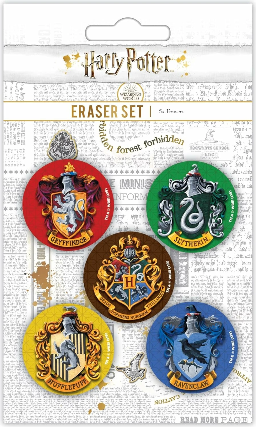 Set gomash fshirëse Pyramid Harry Potter Colourful Crest, 5 copë, shumëngjyrëshe