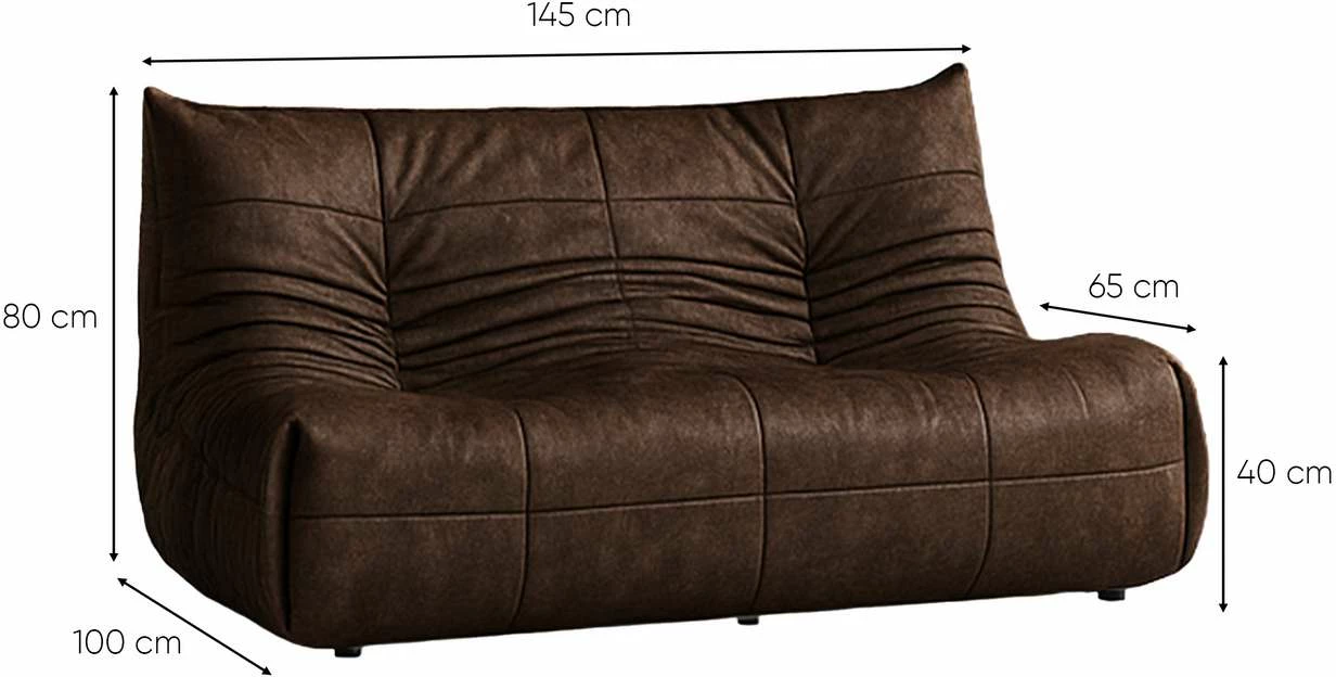 Divan dy ulëshe, ngjyrë kafe, Atelier del Sofa, Bocek