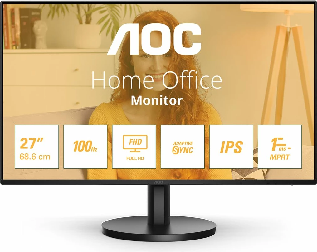 Monitor AOC 27B3HA2, 27", IPS, Full HD, 100Hz, i zi