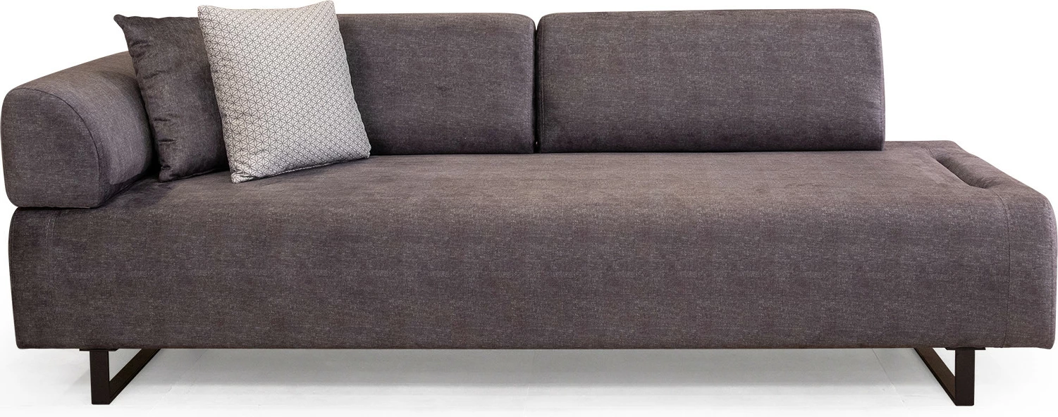 Divan-krevat treshe Infinity me tavolinë anësore, ngjyrë antracit