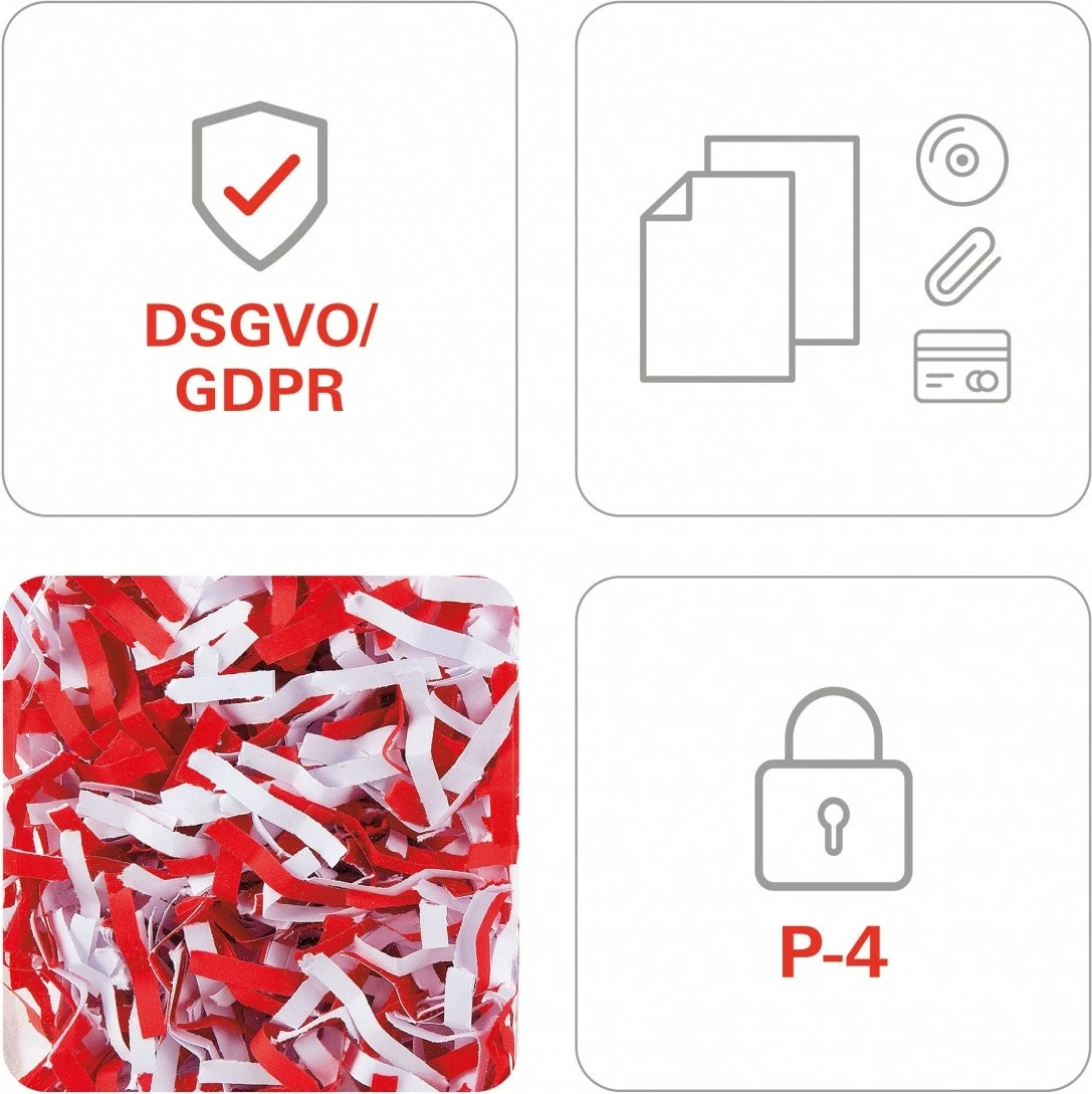 Makine shkatërruese dokumentesh HSM shredstar X8, 18L, prerje cross-cut, e bardhë