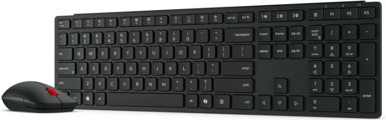 Set tastierë dhe maus pa kabllo Lenovo Essential 4X31S04810, US English, e zezë