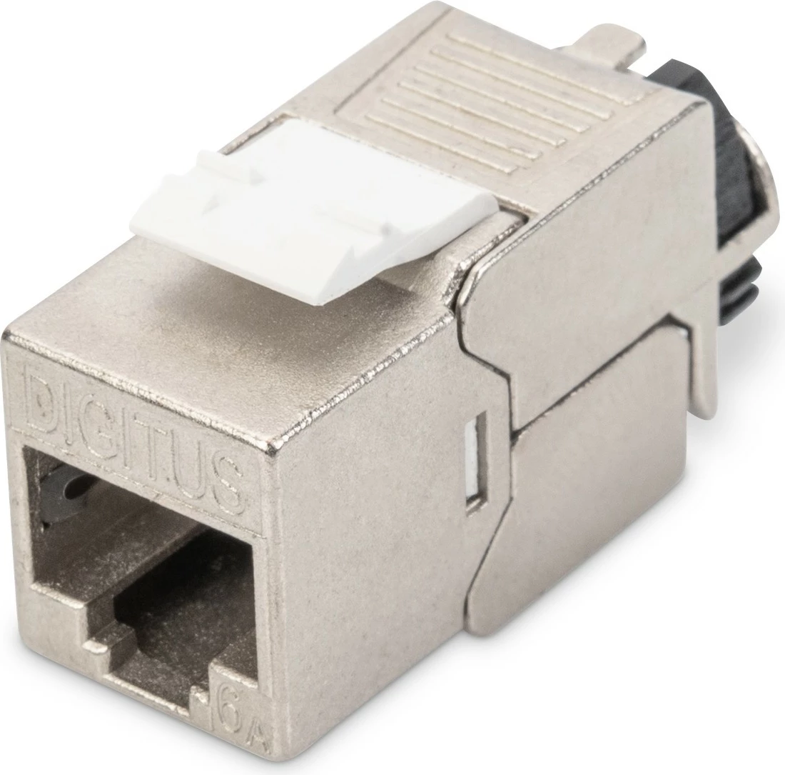 Keystone modul Digitus Cat. 6A, shielded, menaxher kabllosh, RJ-45, silver